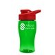 Poly - Pure Jr. - 18 oz Transparent Bottle with Drink thru lid