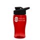 Poly - Pure Jr. - 18 oz Transparent Bottle with Drink thru lid