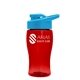 Poly - Pure Jr. - 18 oz Transparent Bottle with Drink thru lid