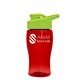 Poly - Pure Jr. - 18 oz Transparent Bottle with Drink thru lid