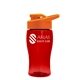 Poly - Pure Jr. - 18 oz Transparent Bottle with Drink thru lid