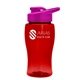 Poly - Pure Jr. - 18 oz Transparent Bottle with Drink thru lid