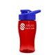 Poly - Pure Jr. - 18 oz Transparent Bottle with Drink thru lid