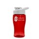 Poly - Pure Jr. - 18 oz Transparent Bottle with Drink thru lid
