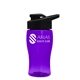 Poly - Pure Jr. - 18 oz Transparent Bottle with Drink thru lid