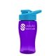 Poly - Pure Jr. - 18 oz Transparent Bottle with Drink thru lid