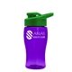 Poly - Pure Jr. - 18 oz Transparent Bottle with Drink thru lid