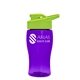 Poly - Pure Jr. - 18 oz Transparent Bottle with Drink thru lid