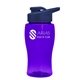 Poly - Pure Jr. - 18 oz Transparent Bottle with Drink thru lid