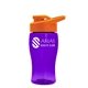 Poly - Pure Jr. - 18 oz Transparent Bottle with Drink thru lid