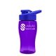 Poly - Pure Jr. - 18 oz Transparent Bottle with Drink thru lid
