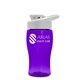 Poly - Pure Jr. - 18 oz Transparent Bottle with Drink thru lid