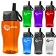 Poly - Pure Jr. - 18 oz Transparent Bottle with Ring Straw lid