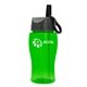 Poly - Pure Jr. - 18 oz Transparent Bottle with Ring Straw lid