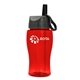 Poly - Pure Jr. - 18 oz Transparent Bottle with Ring Straw lid