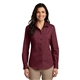 port authority(r) womens long sleeve carefree poplin shirt