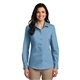 port authority(r) womens long sleeve carefree poplin shirt