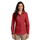 port authority(r) womens long sleeve carefree poplin shirt