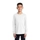 Port Company(R) Youth Long Sleeve Core Cotton Tee - WHITE