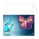 Post Card with Full Color Butterfly Coaster