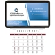 Press - N - Stick(TM) Business Card Holder Calendar - Without ad message
