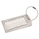 prestige brushed metal luggage bag tag
