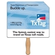 price tag sandwiched hand fan - paper products