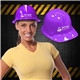 Purple Plastic Construction Hat