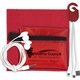 ReCharge Plus Mobile Tech Charging Cables and Earbud Kit in Zipper Pouch Components inserted into Polyester Zipper Pouch