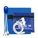 ReCharge Plus Mobile Tech Charging Cables and Earbud Kit in Zipper Pouch Components inserted into Polyester Zipper Pouch