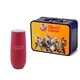 Retro Lunch Box Kit with 14 oz Stainless Steel Champagne Flute with a Rubberized Finish