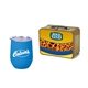 Retro Lunchbox + Single 12 oz Rubberized Finish Stemless Wine Glass In Vacuum Formed Insert
