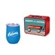 Retro Lunchbox + Single 12 oz Rubberized Finish Stemless Wine Glass In Vacuum Formed Insert
