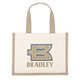 Reyna Custom Natural Tote Bag w / Reflective Glossy Sparkle