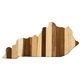 Rock Branch(R) Shiplap Series Kentucky State Shaped Wood Serving and Cutting Board