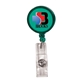 Round Retractable Badge Holder w / Alligator Clip, Full Color Digital