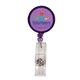 Round Retractable Badge Holder w / Alligator Clip, Full Color Digital