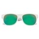 Rubberized Mirrored Malibu White Frame Sunglasses