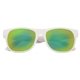 Rubberized Mirrored Malibu White Frame Sunglasses