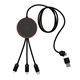 SCX Design(TM) 5- in -1 Bamboo 5W Wireless Charging Cable