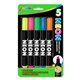 Set Of 5 Neon Broadline Watercolor Markers - USA Made