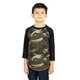 Shaka Wear Youth Three - Quarter Sleeve Camo Raglan T - Shirt