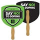 shield hand fan full color (2 sides) - paper products