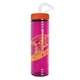Slim Fit Skinny Water Bottle With Straw Lid - 24 oz