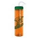 Slim Fit Skinny Water Bottle With Straw Lid - 24 oz