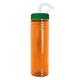Slim Fit Skinny Water Bottle With Straw Lid - 24 oz