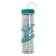 Slim Fit Skinny Water Bottle With Straw Lid - 24 oz