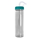 Slim Fit Skinny Water Bottle With Straw Lid - 24 oz