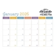 Small Monthly Desk Pad - Colors
