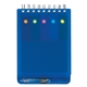 spiral jotter with sticky notes, flags pen